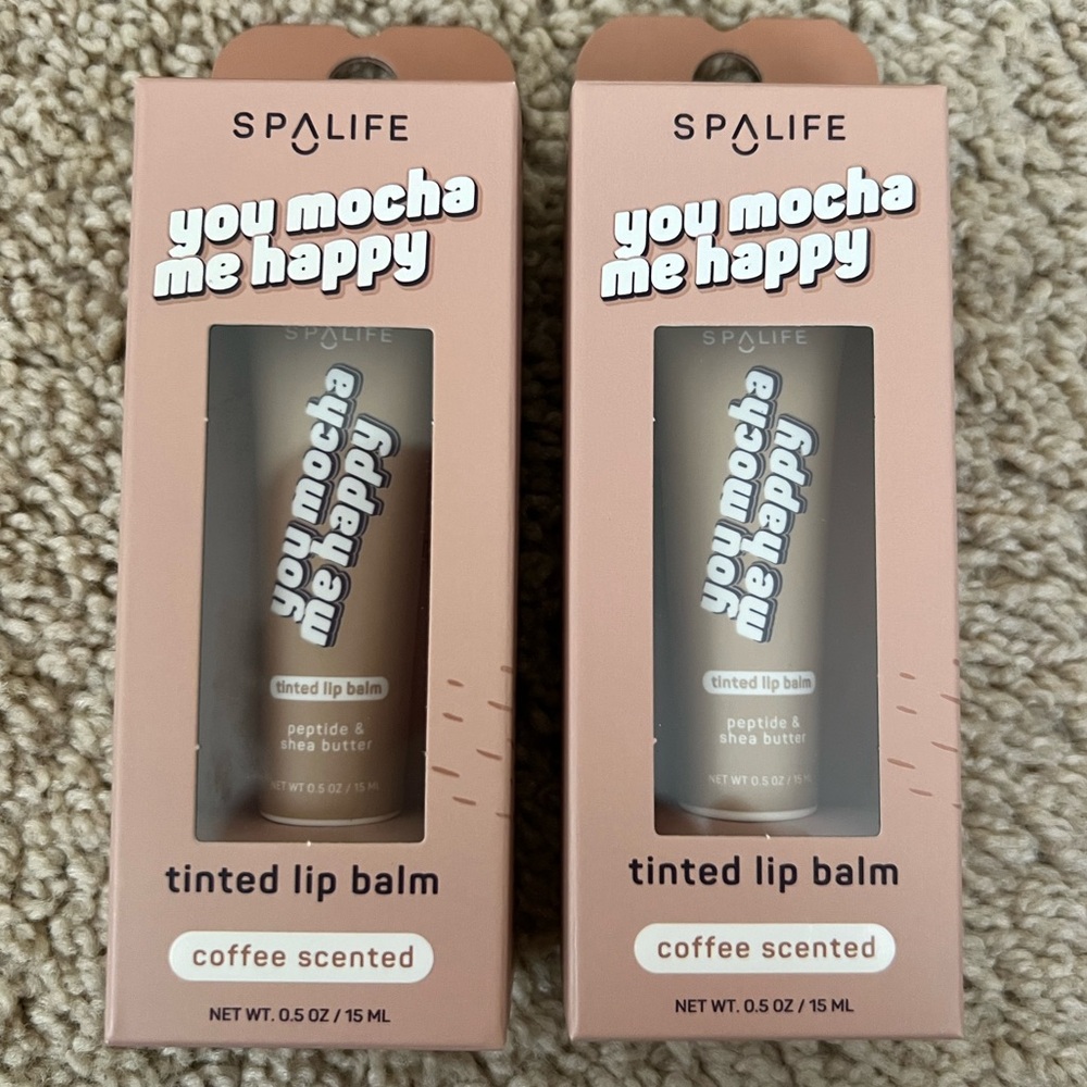 Mocha coffee scented lip balm - lot of 2